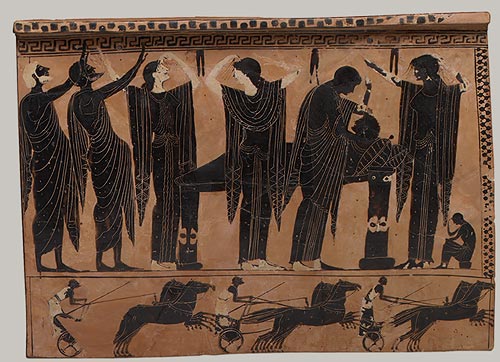 [Figure: The Prothesis, or laying out in an ancient Greek funeral]
