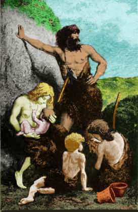 [Figure: a nineteenth-century view of Paleolithic people]