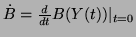 $\dot{B} = \frac{d}{dt} B(Y(t)) \vert _{t=0}$