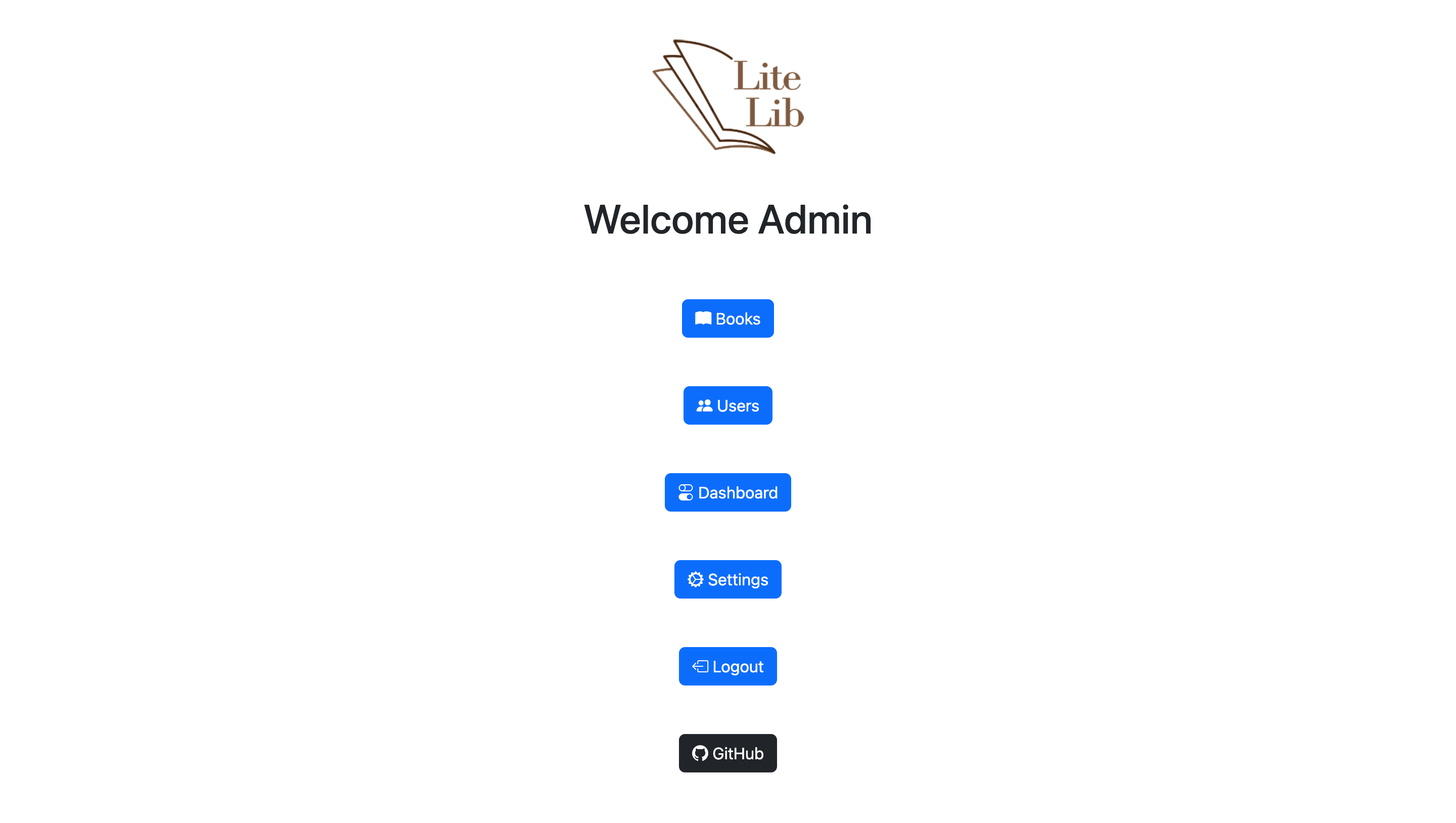 Admin Home Page